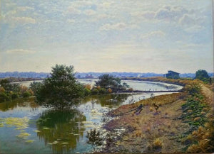Realistic oil painting titled 'Mangrov Saltwater', 20x15 inches, by artist Sanjay Sarfare on Canvas