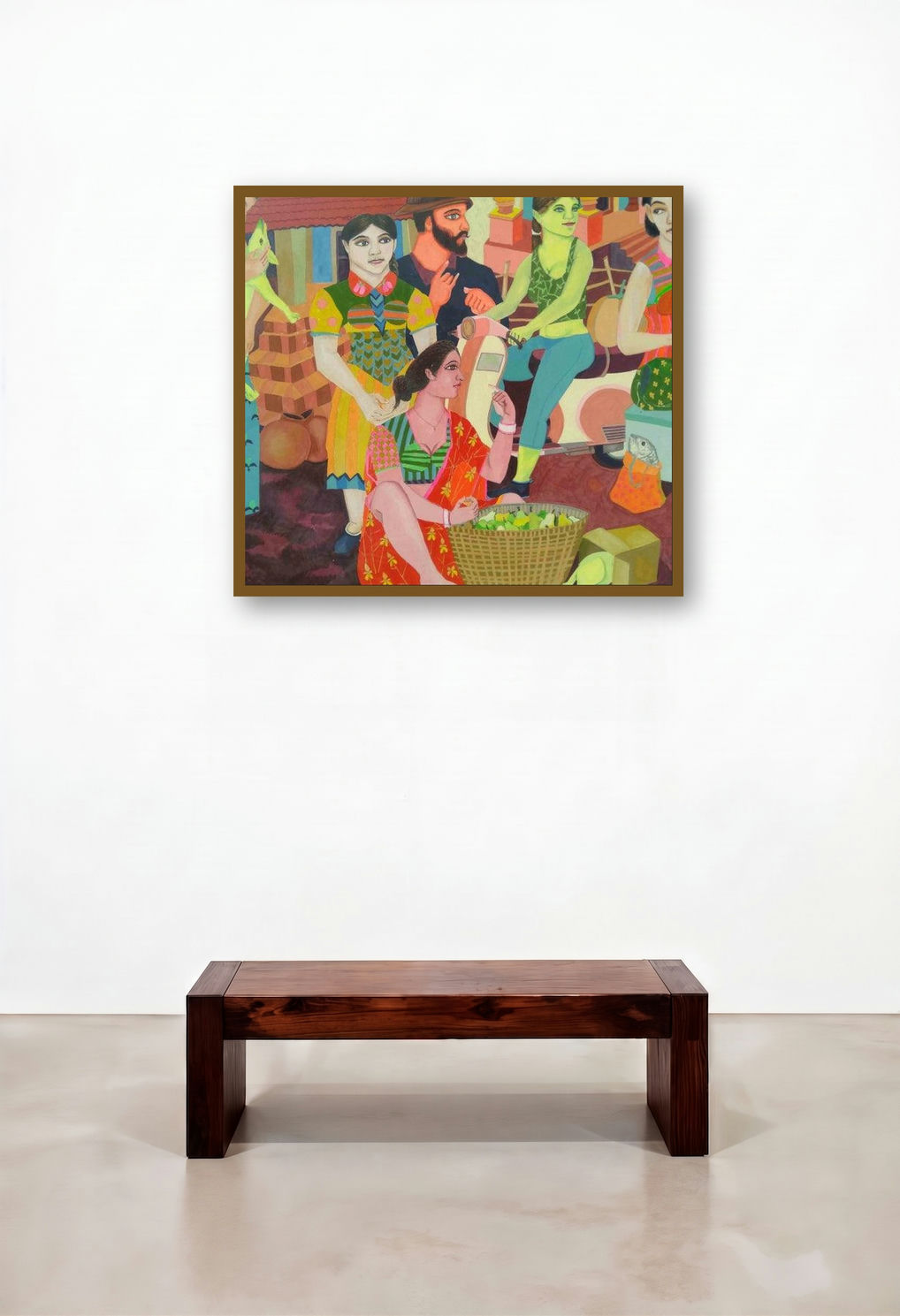Market (The Celestial Divide) by artist Shripad Gurav displayed in a Coastal Executive Office