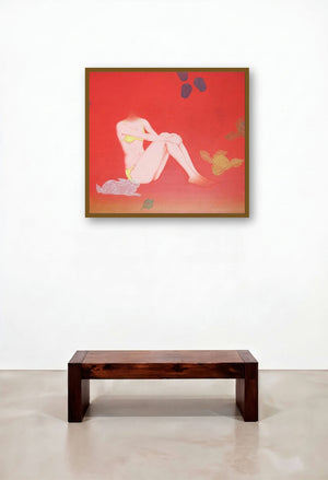 Market by artist Ram Prasad Halder displayed in a Classic Dining Room