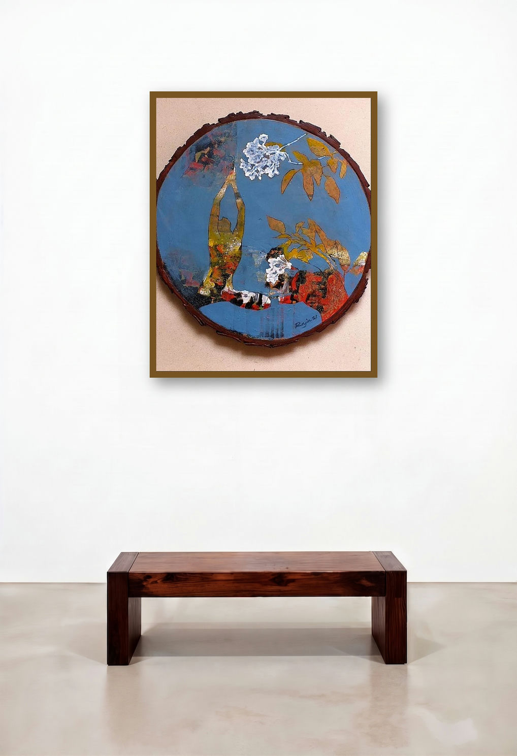 Meditation 1 (Nature's Embrace) by artist Raju Sarkar displayed in a Elegant Study