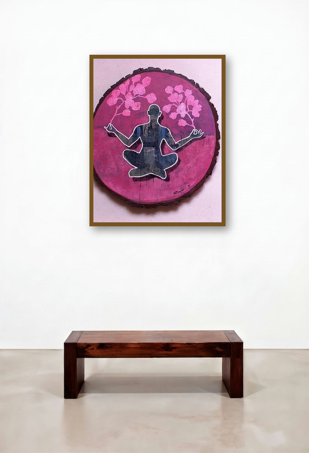 Meditation 2 (Inner Balance) by artist Raju Sarkar displayed in a Contemporary Home Office