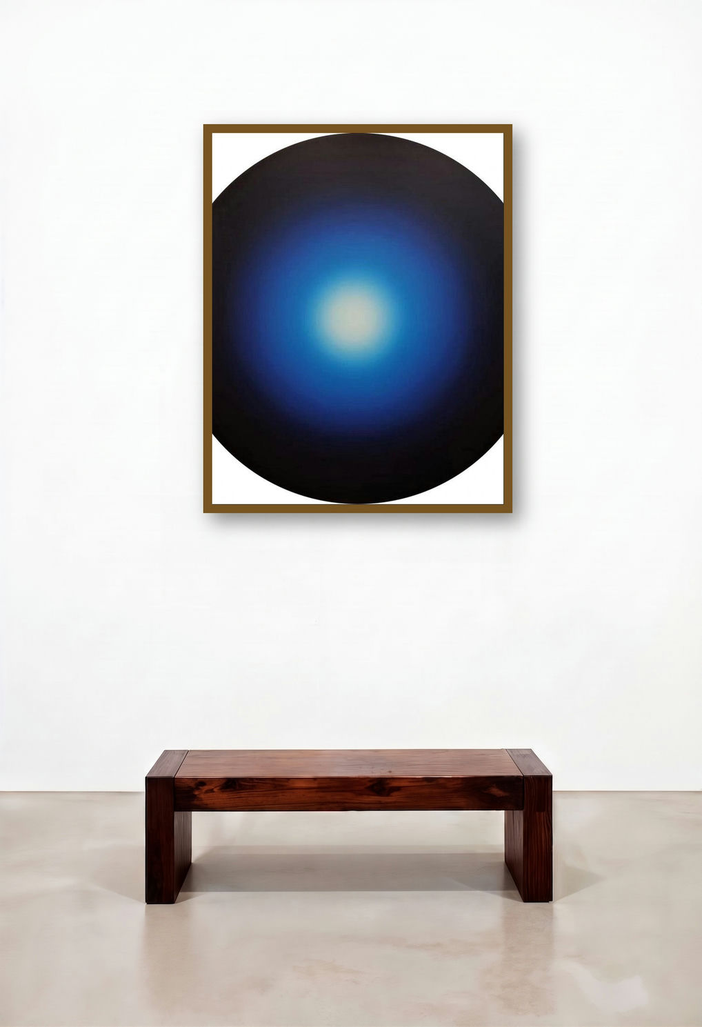 Meditation 2 (Celestial Radiance) by artist Ghanshyam Gupta displayed in a Minimalist Penthouse