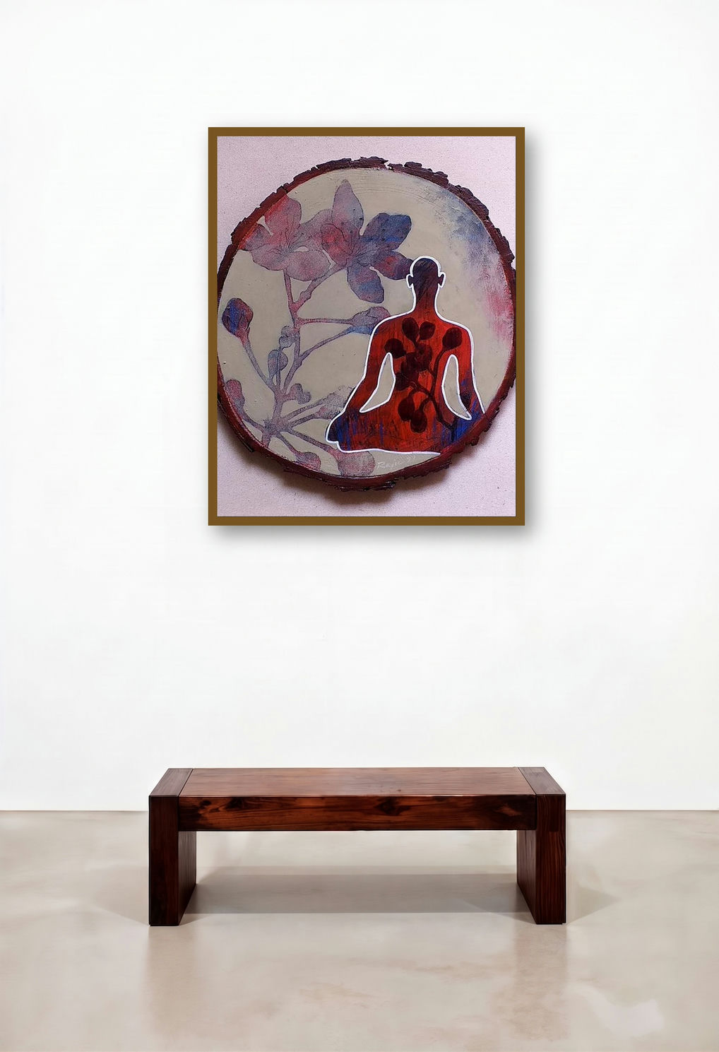 Meditation 3 (Nature's Embrace) by artist Raju Sarkar displayed in a Classic Study
