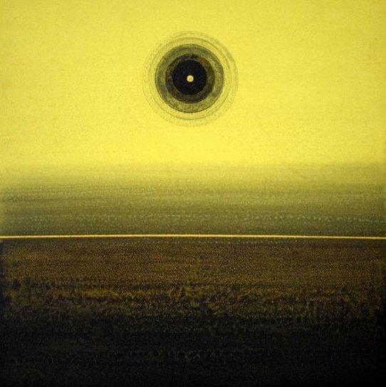 Abstract acrylic painting titled 'Meditation', 12x12 inches, by artist Nilesh Nikam on Canvas