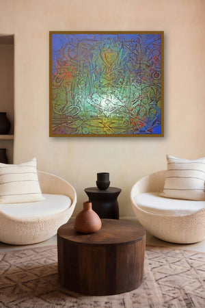 Meditation (Cosmic Dance) by artist Ranjit Singh displayed in a Contemporary Exhibition gallery