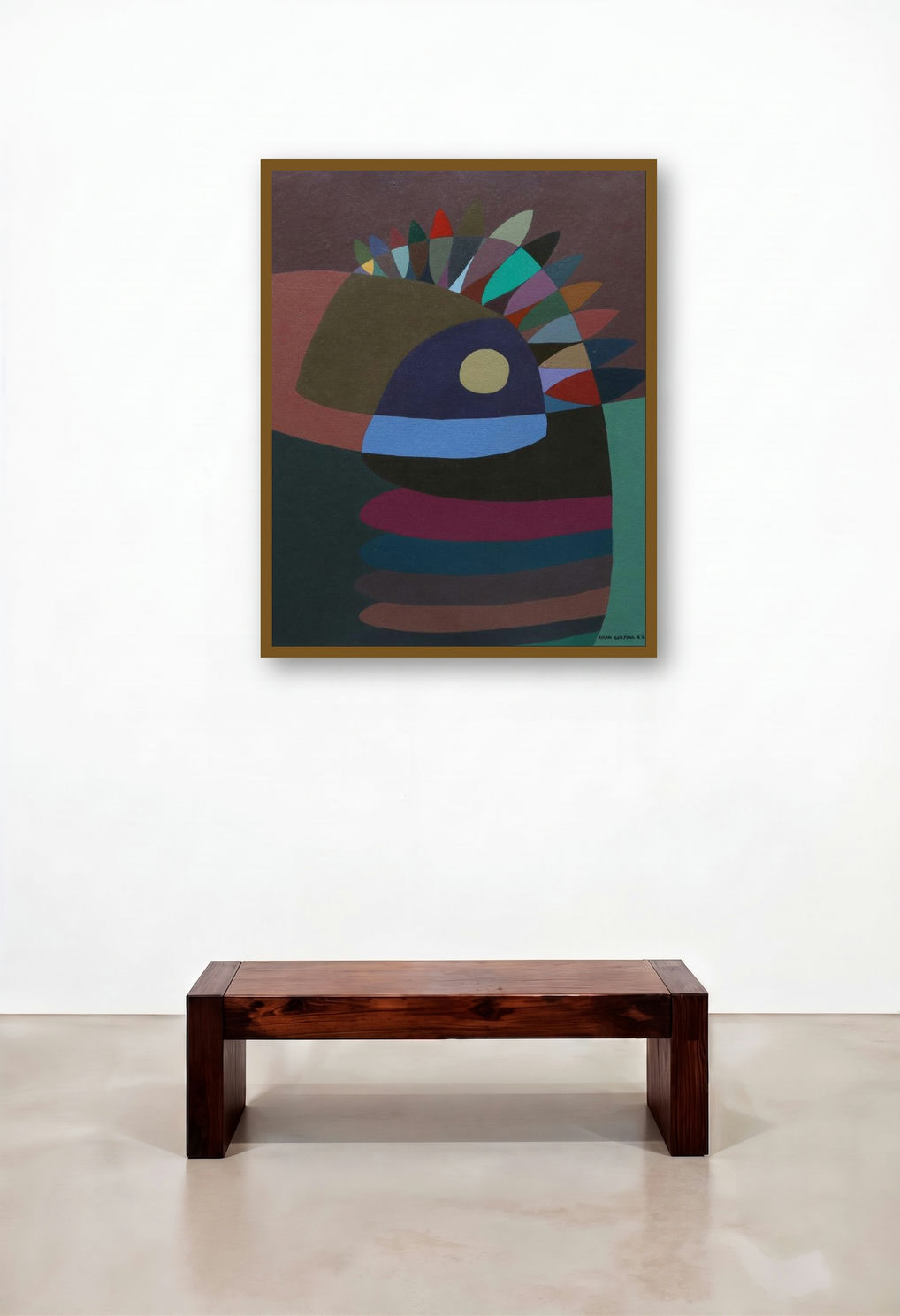 Merge (Feathered Enigma) by artist Kiran Gunjkar displayed in a Urban Loft Penthouse