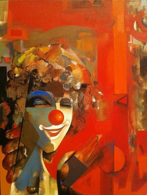 Figurative acrylic painting titled 'Mirror', 24x18 inches, by artist Vishal Phasale on Canvas