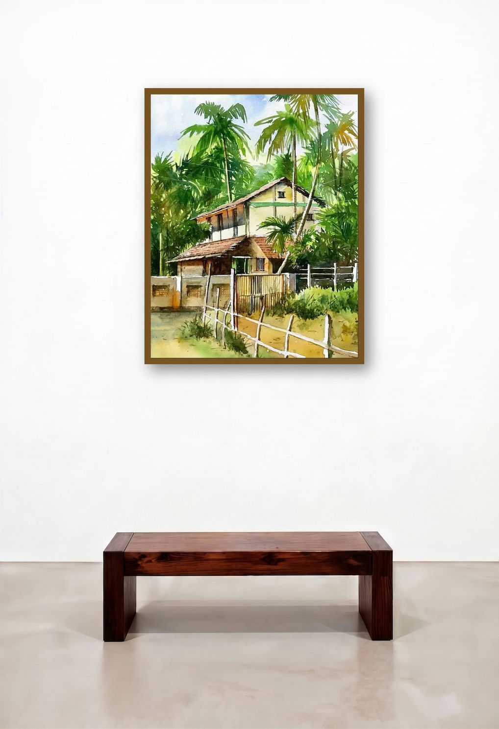 Morning Harmony (Serene Sanctuary**) by artist Abhijeet Bahadure displayed in a Scandinavian Executive Office