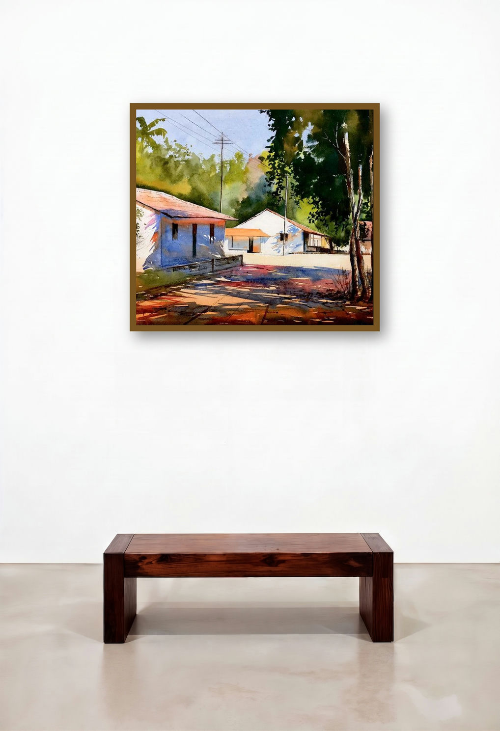 Morning Harmony (Serene Retreat**) by artist Abhijeet Bahadure displayed in a Eclectic Penthouse