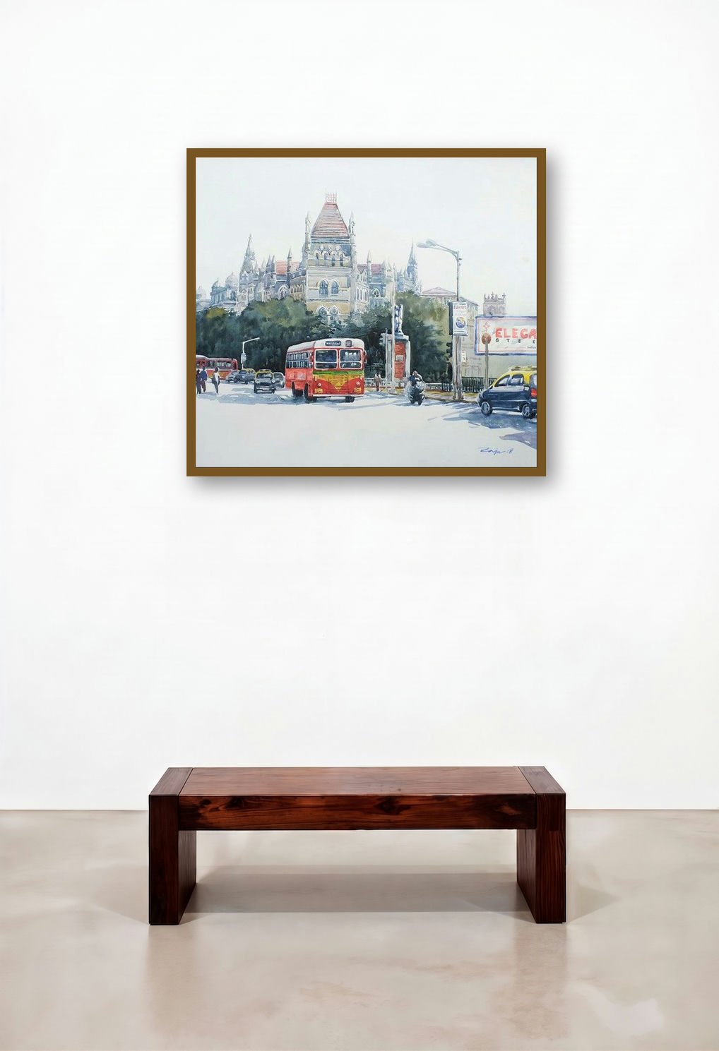 Mumbai (Gateway to the City) by artist Raju Sarkar displayed in a Boutique Hotel Style Penthouse