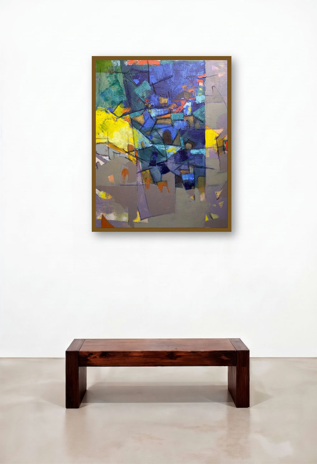 My Village 2 (Village Rhapsody) by artist Sardar Jadhav displayed in a Designer Family Room