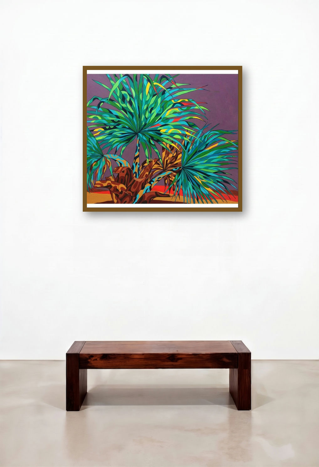 Nature 1 (Tropical Vibe) by artist Manish Dey displayed in a Transitional Living Room