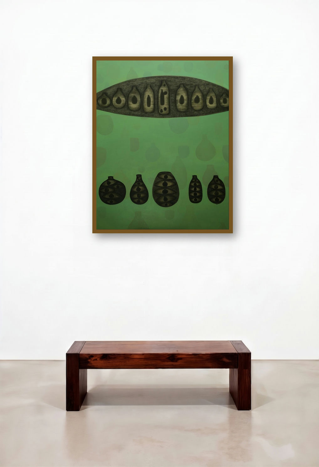 Nature 1 (Vessel Within Vessel) by artist Pravin Shinde displayed in a Eclectic Bedroom
