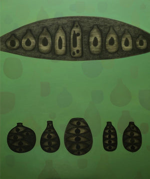 contemporary acrylic painting titled 'Nature 1', 60x48 inches, by artist Pravin Shinde on Canvas