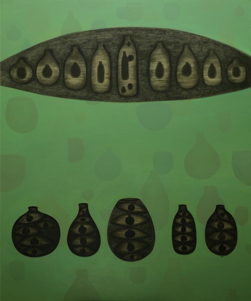 contemporary acrylic painting titled 'Nature 1', 60x48 inches, by artist Pravin Shinde on Canvas