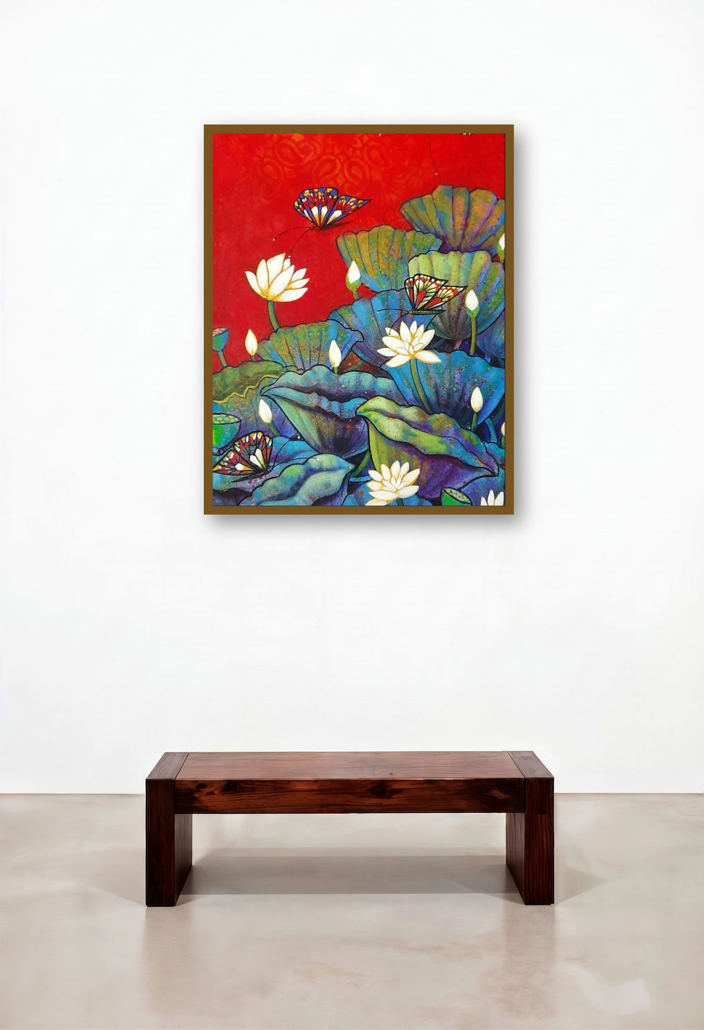 Nature 1 (A Tapestry of Life) by artist Pravin Utge displayed in a Boutique Hotel Style Penthouse