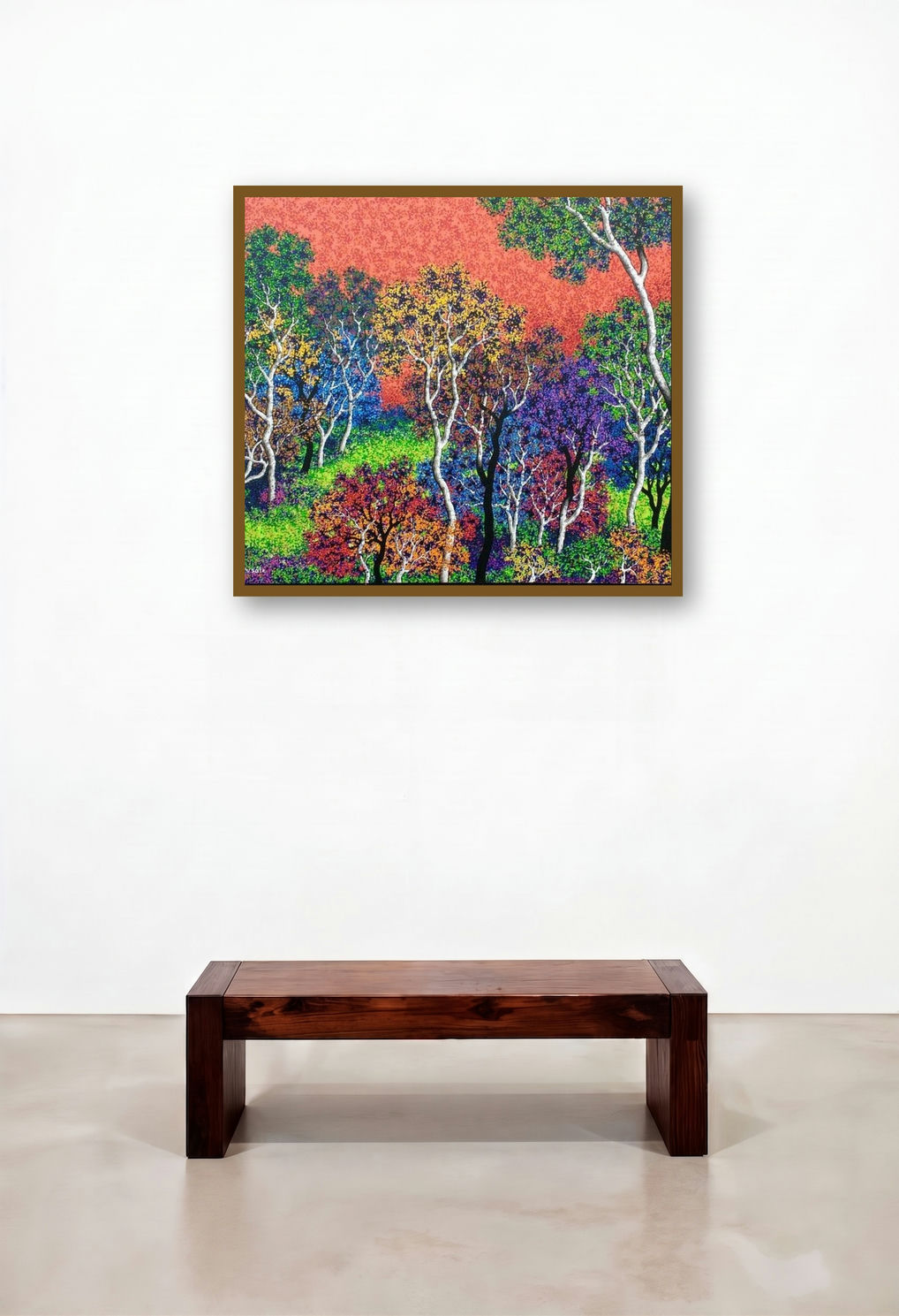 Nature 12 (Chromatic Horizon) by artist Sanjay Devsale displayed in a Coastal Home Office
