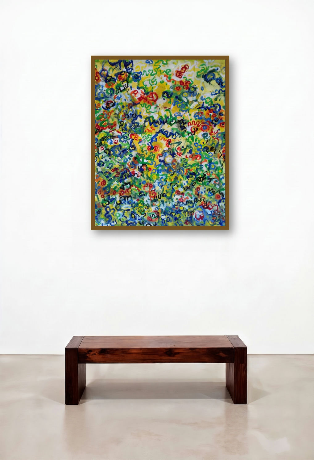 Nature 2 (Symphony of Chaos) by artist Prasanta Acharjee displayed in a Modern Foyer