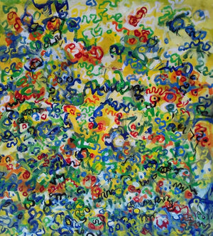 Nature acrylic painting titled 'Nature 2', 25x23 inches, by artist Prasanta Acharjee on Canvas