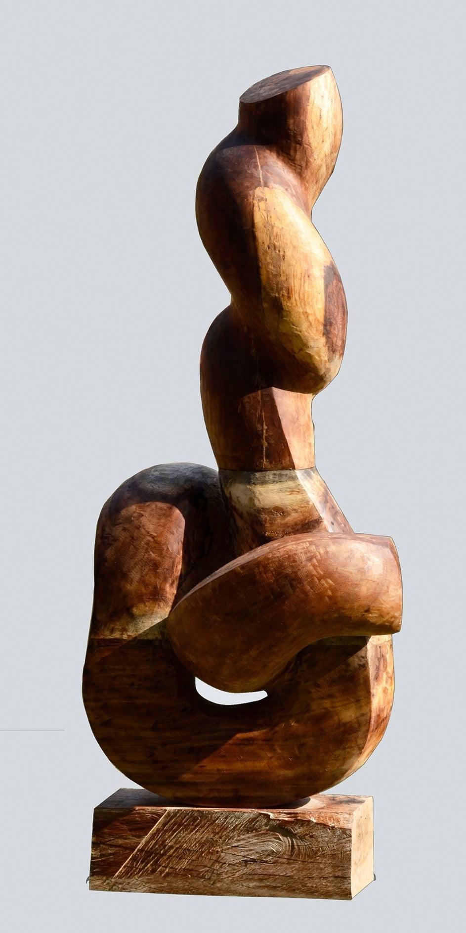 Nature sculpture titled 'Nature 2', 47x22x20 inches, by artist Rajnish Verma on Wood