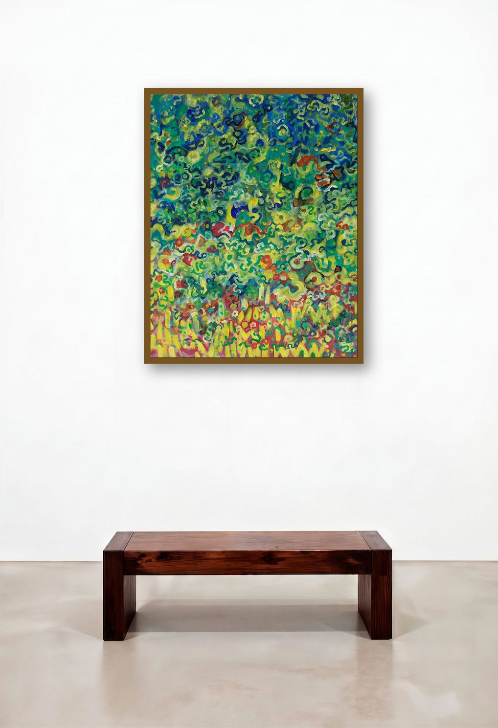Nature 3 (Nature's Symphony) by artist Prasanta Acharjee displayed in a Japandi Foyer