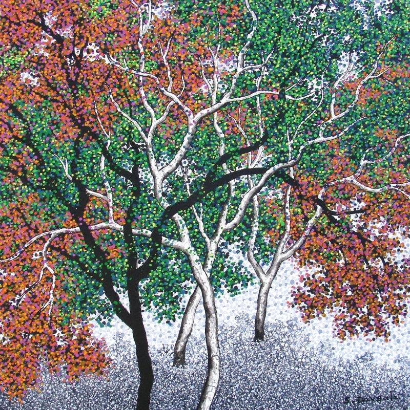 Nature acrylic painting titled 'Nature 4', 18x18 inches, by artist Sanjay Devsale on Canvas