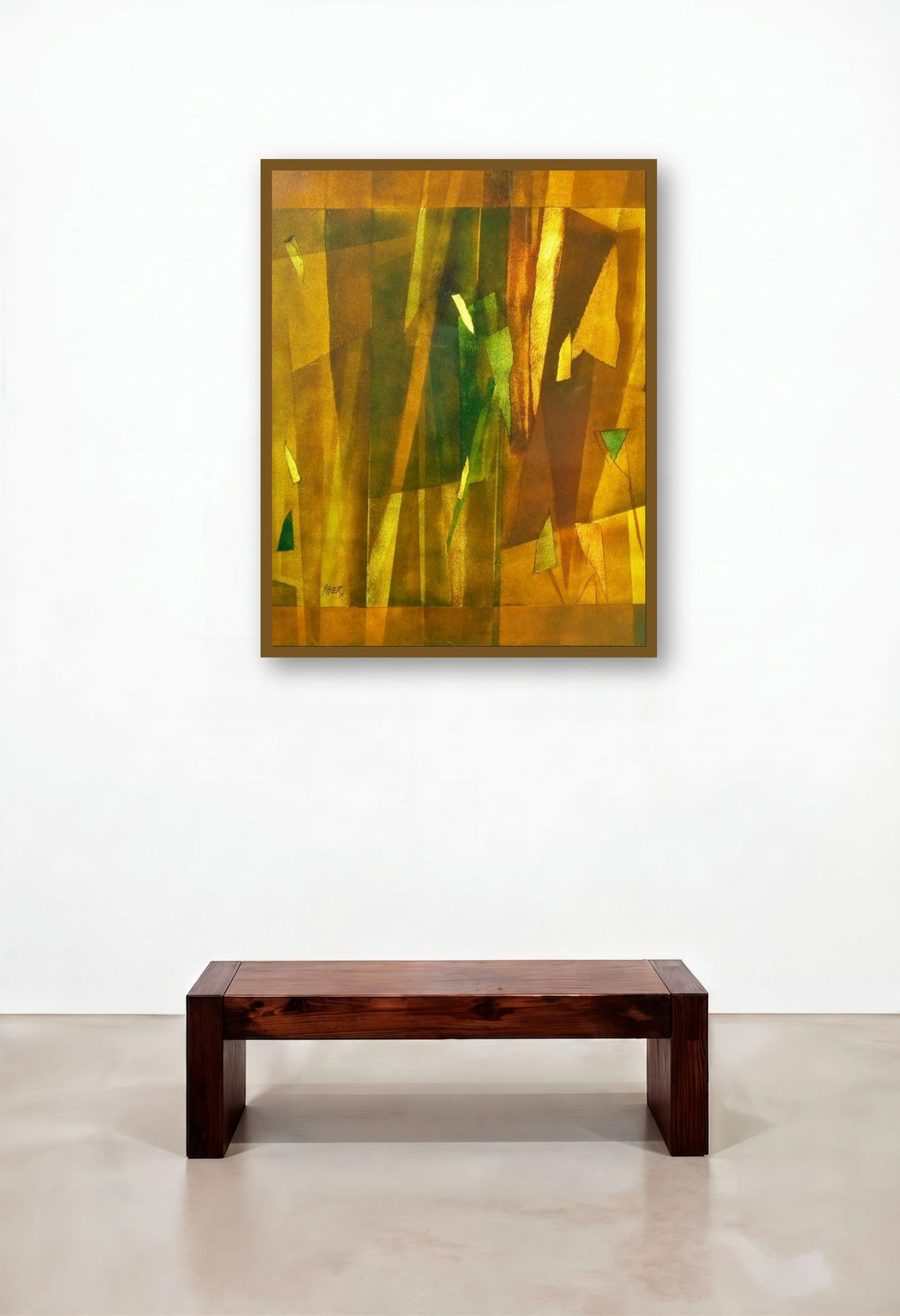Nature 4 (Veiled Glimpse) by artist Ramesh Kher displayed in a Traditional Hallway