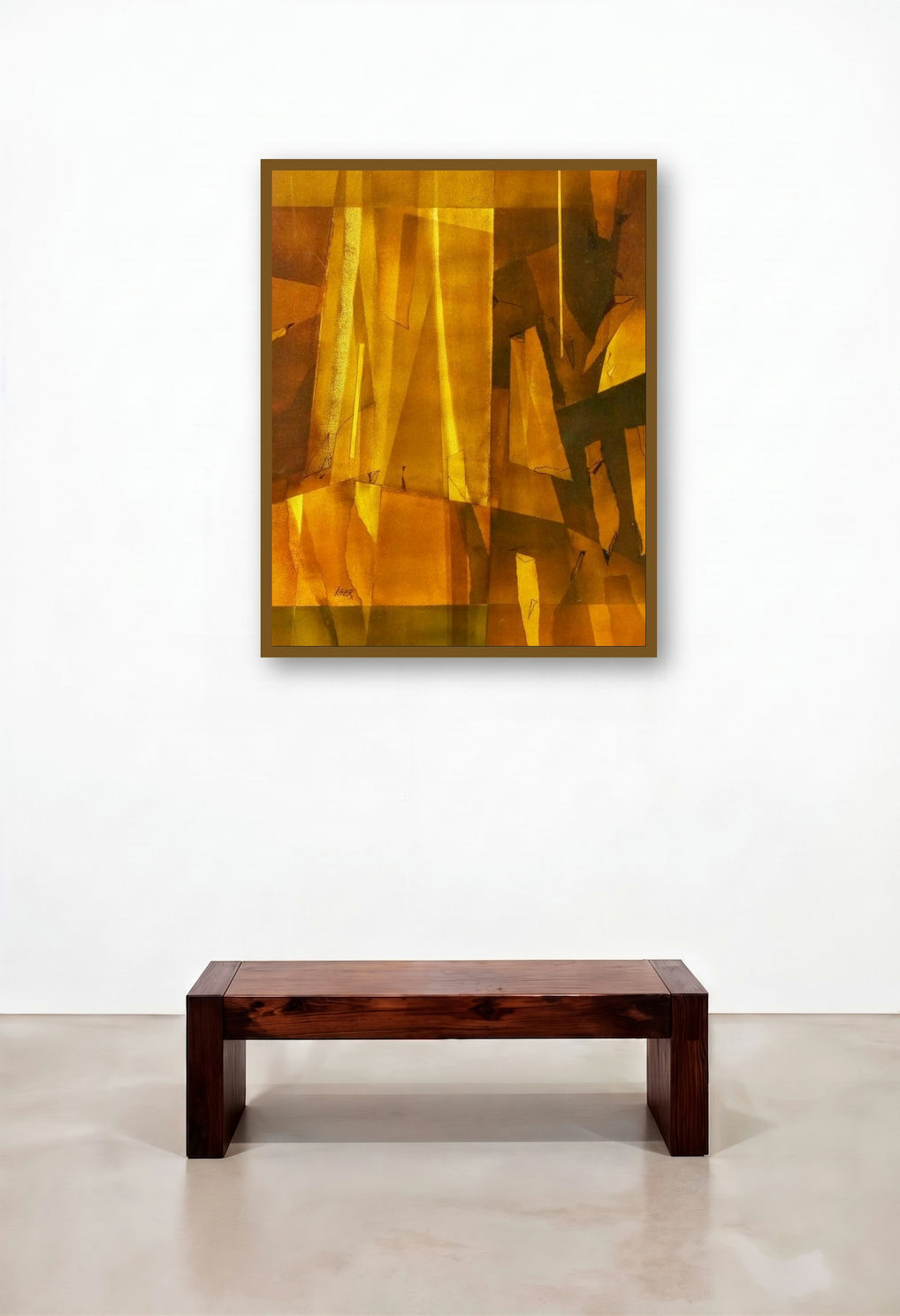 Nature 6 (Golden Light) by artist Ramesh Kher displayed in a Classic Penthouse