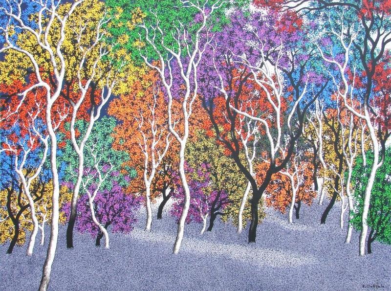 Nature acrylic painting titled 'Nature 8', 36x48 inches, by artist Sanjay Devsale on Canvas