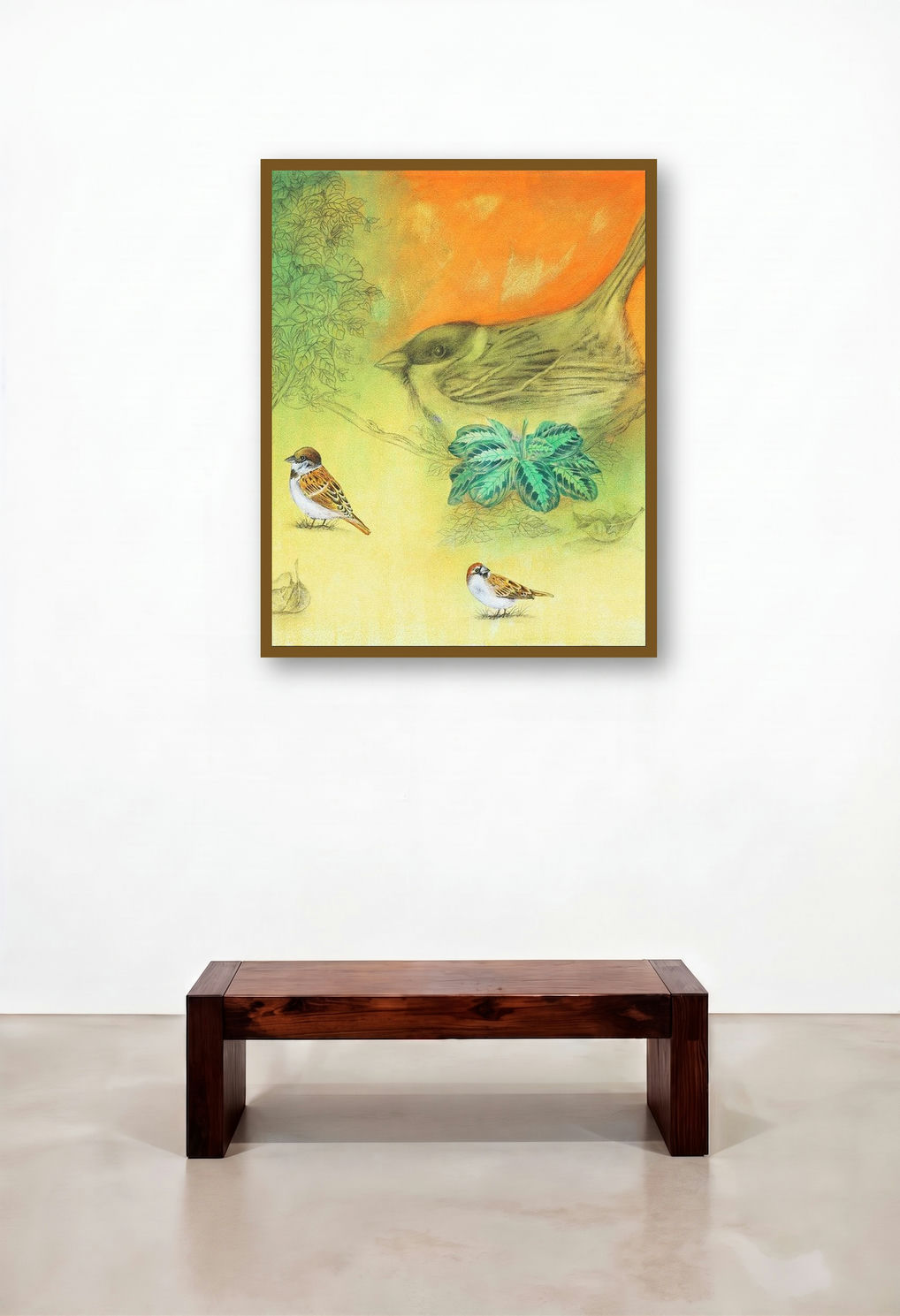 Nature (A Moment of Tranquility) by artist Raghu Akula displayed in a Coastal Hallway