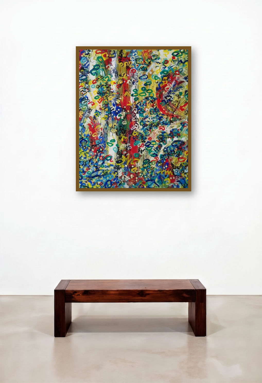 Nature (Verdant Symphony) by artist Prasanta Acharjee displayed in a Industrial Executive Office