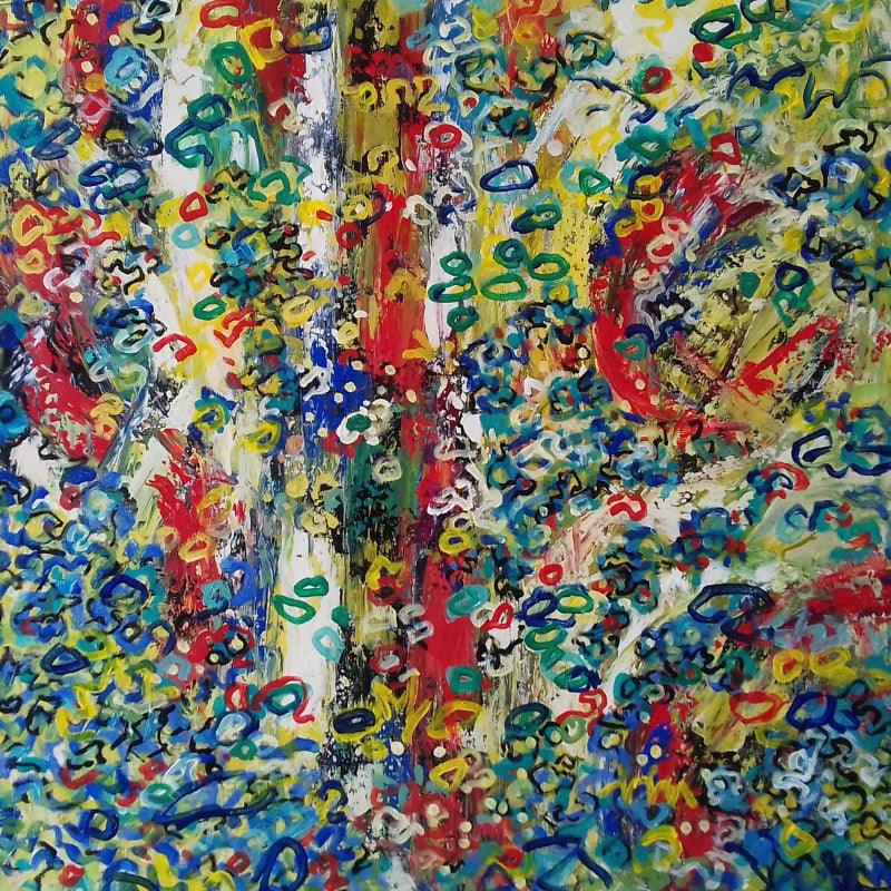 Nature acrylic painting titled 'Nature', 24x24 inches, by artist Prasanta Acharjee on Canvas