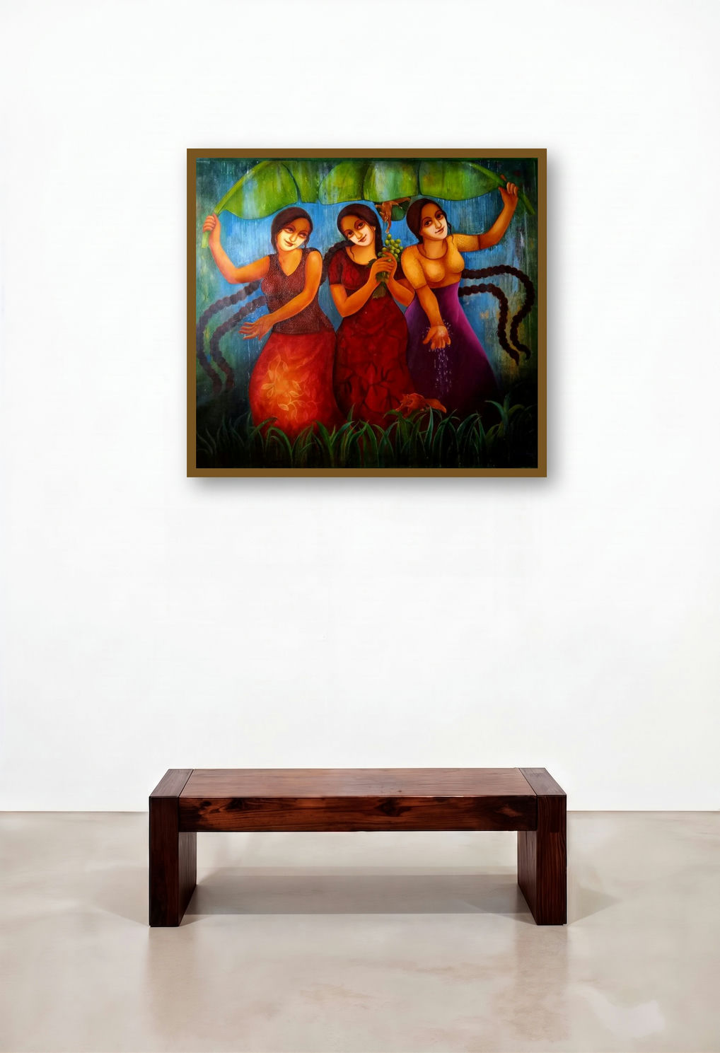 Nostalgia 6 by artist Monalisa Sarkar displayed in a Transitional Hotel Suite