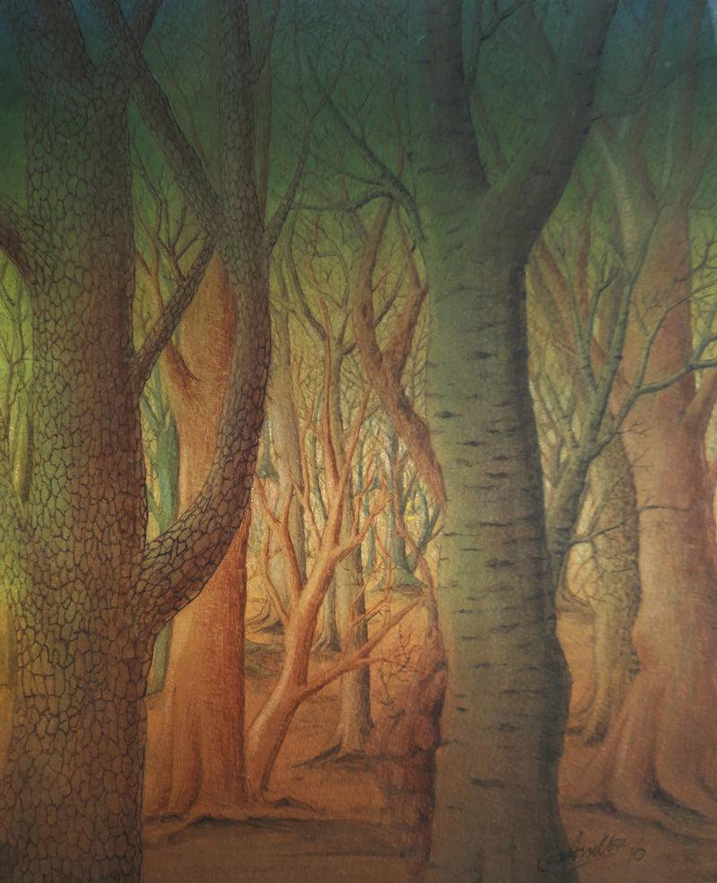 contemporary watercolor painting titled 'Oneness', 14x11 inches, by artist Anil K Vishwa on Paper