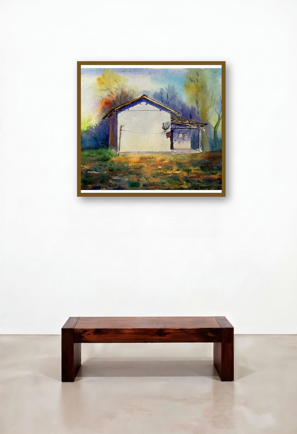 Plain Air (Homeward Bound) by artist Biki Das displayed in a Boutique Hotel Style Family Room