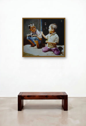 Play by artist Raghunath Sahoo displayed in a Industrial Library