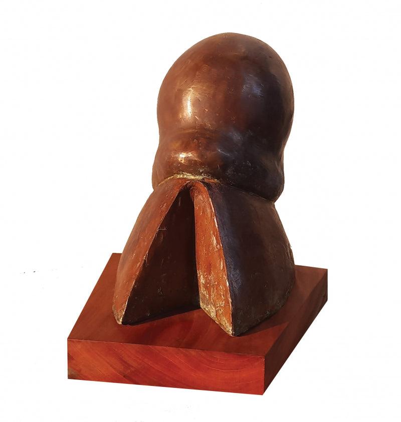 Abstract sculpture titled 'Power', 13x13x10 inches, by artist Rakesh Sadhak on Metal