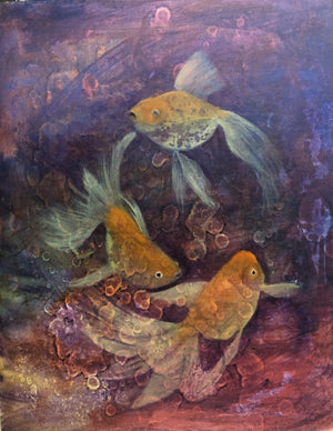 contemporary acrylic painting titled 'Preserve the ocean', 30x24 inches, by artist Priya Yabaluri on Canvas