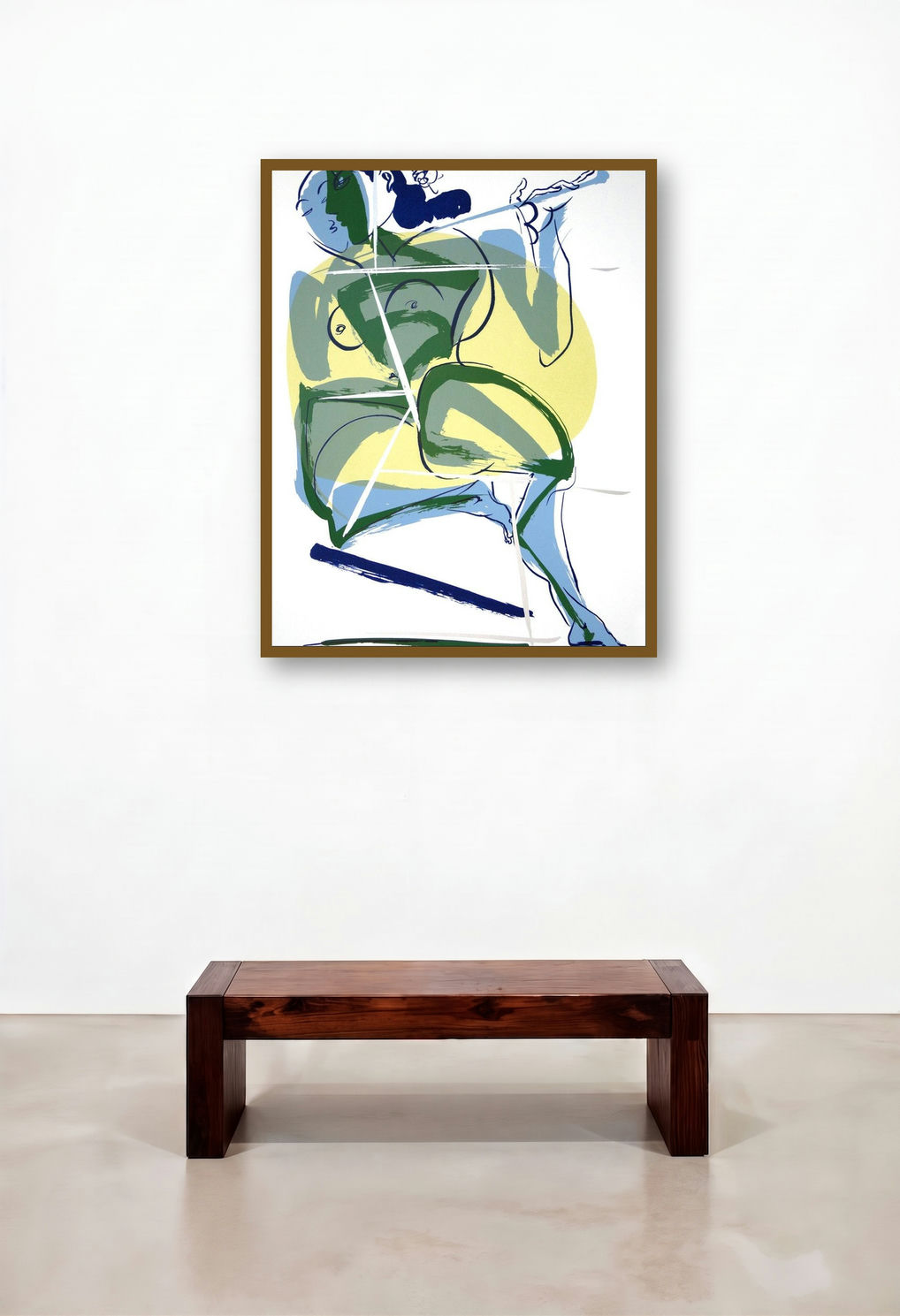 Radhakrishna (Celestial Melody) by artist Jatin Das displayed in a Classic Hotel Lobby