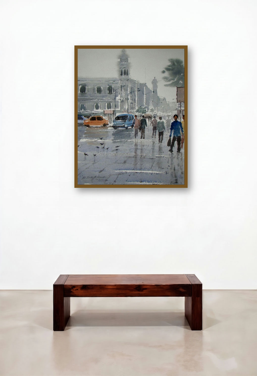 Rainy Day by artist Jiaur Rahman displayed in a Transitional Foyer
