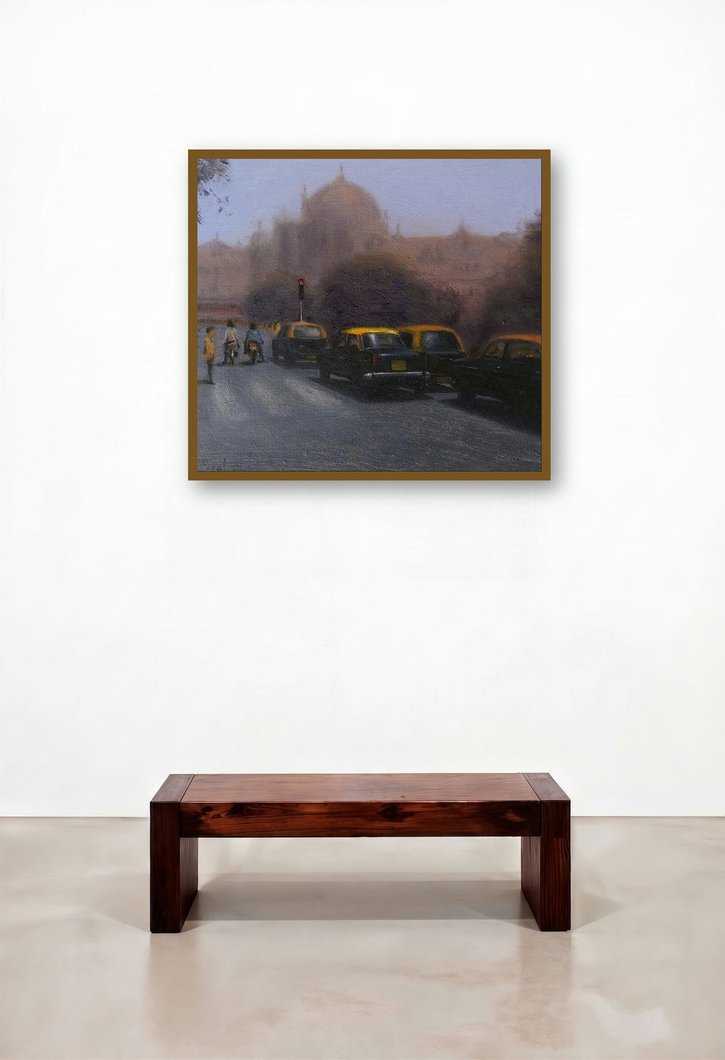 Red Light (Delhi's Timeless Charm) by artist Uday Farat displayed in a Designer Study