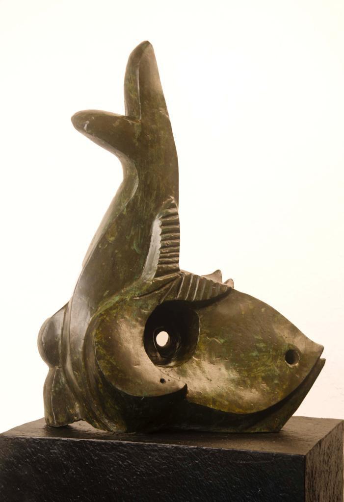 Animals sculpture titled 'Rejoicing', 20x15x8 inches, by artist Renu Khandelwal on Bronze