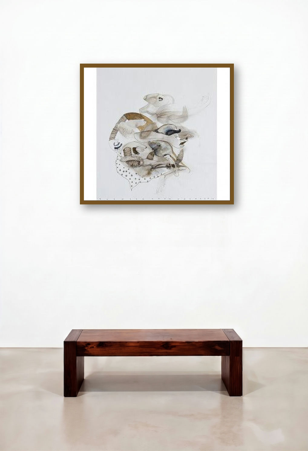 Relation (A Disjointed Narrative) by artist Susmita Chowdhury displayed in a Elegant Executive Office