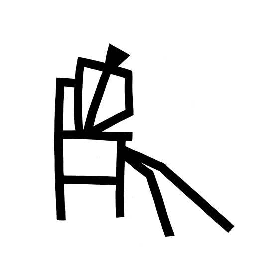 Figurative ink drawing titled 'Resting', 12x12 inches, by artist Ashok Hinge on board