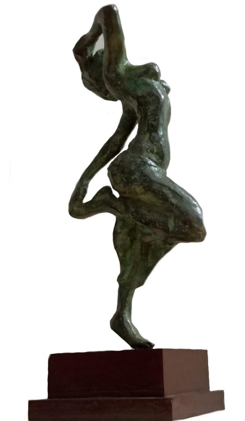 Figurative sculpture titled 'Rhythm', 16x9x6 inches, by artist Chaitali Chanda on Bronze