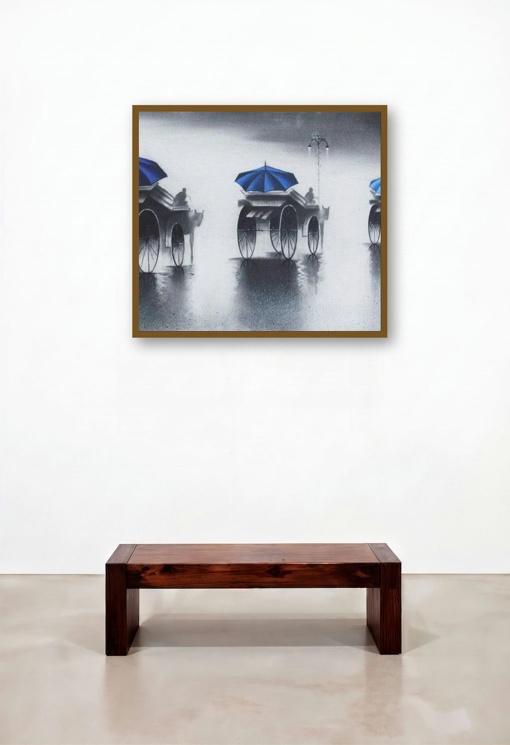 Rhythmic Monsoon Ride (Rhythm of the Road) by artist Somnath Bothe displayed in a Coastal Foyer