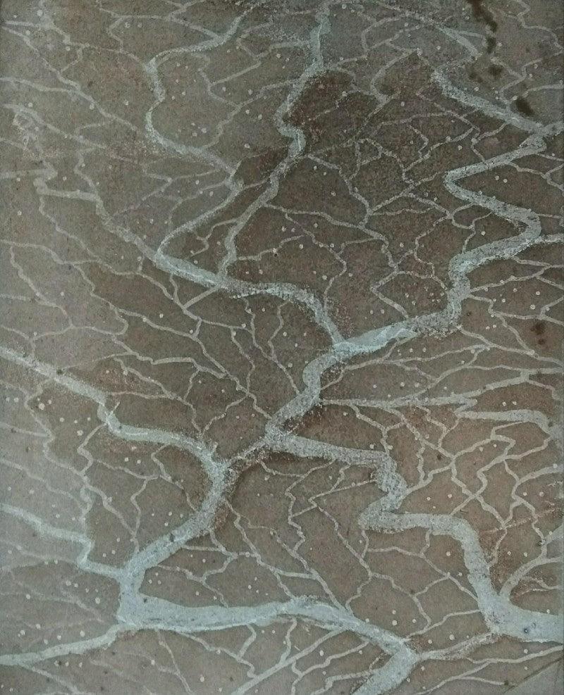 Nature printmaking titled 'River', 23x16 inches, by artist Sachin Bhausaheb Manchare on Paper