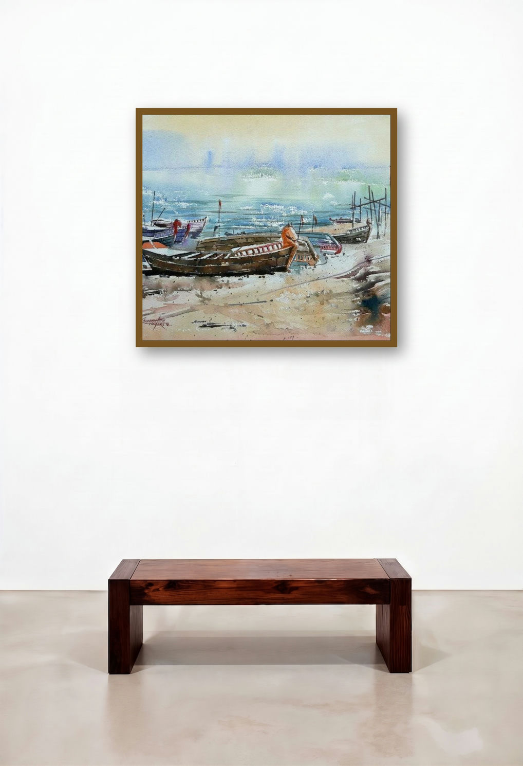 River (Boats at Shore)