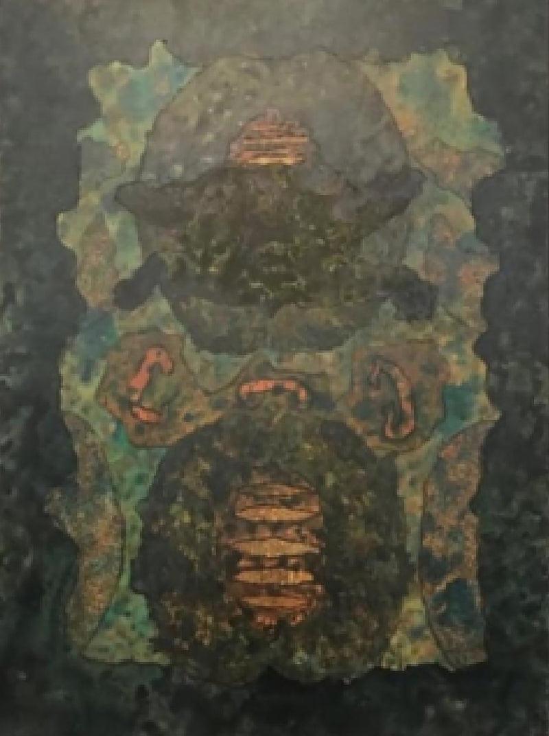 contemporary acrylic painting titled 'Rural Life 2', 48x36 inches, by artist Rahul Pawar on Canvas