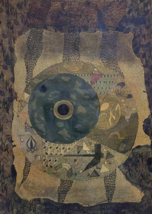 contemporary mixed media painting titled 'Rural Life', 30x22 inches, by artist Rahul Pawar on Paper